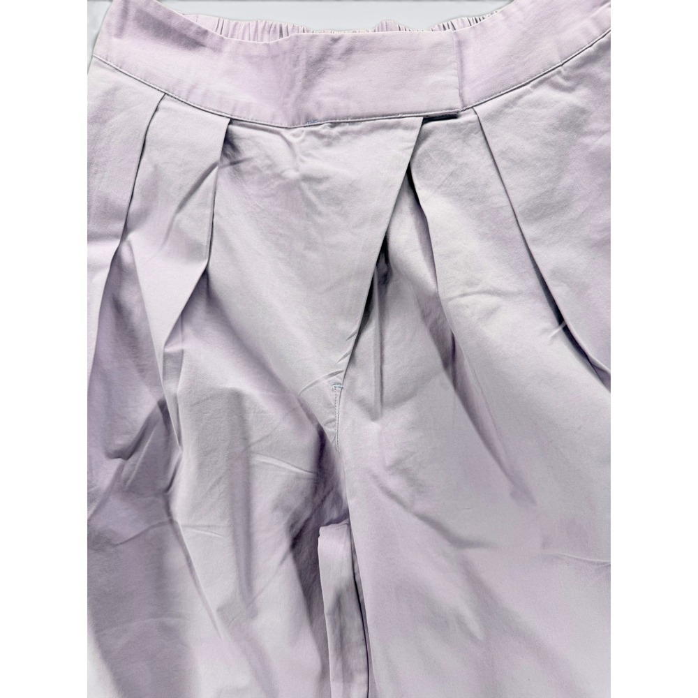NEW The Drop Purple Pleated Wide Leg Pants High Rise Size M - Picture 5 of 10